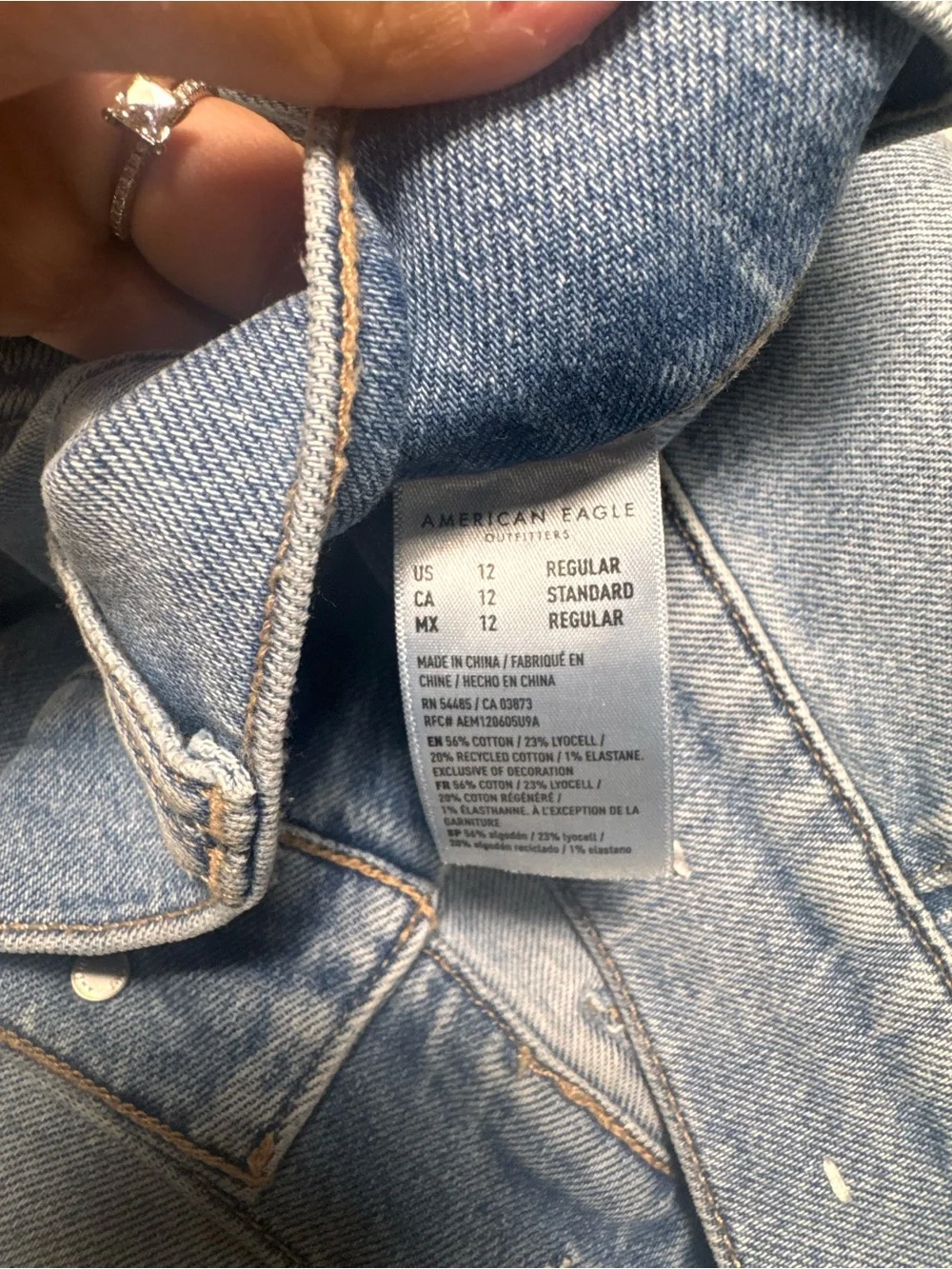 NWOT American Eagle Stovepipe Jeans Size 12 Women's Regular - Picture 9 of 12